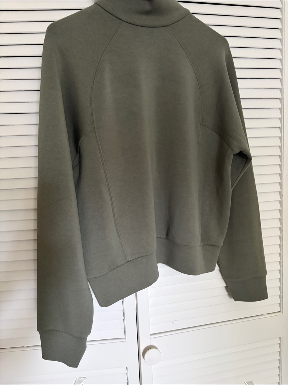 SPANX AirEssentials Half-Zip Funnel Neck Spacer Pullover Green size M - Picture 7 of 7